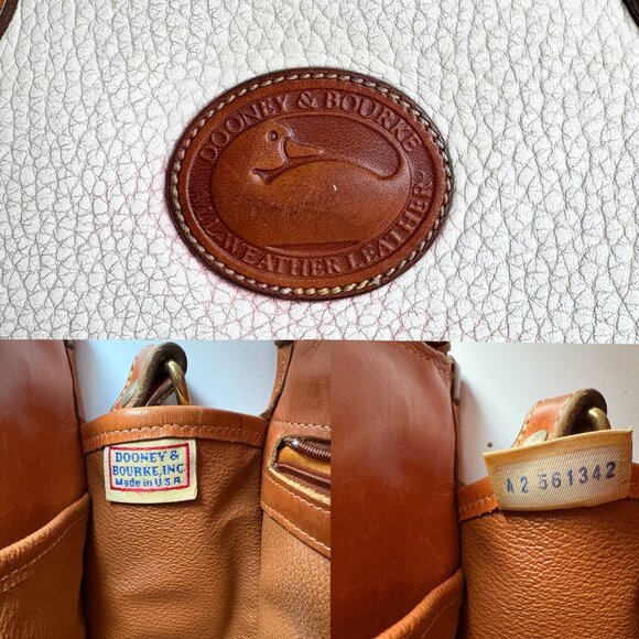 Dooney & Bourke All Weather Leather Shoulder Satchel Style R21 Bone Tan … - Picture 11 of 12